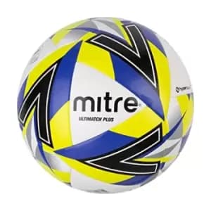 Mitre Ultimatch Plus Match Ball White/Blue/Green/Black 3