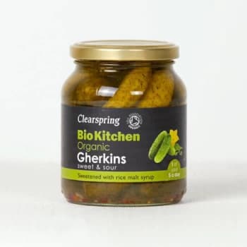 Clearspring Organic Gherkins - Sweet&Sour - 350g x 6
