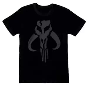 Star Wars: The Mandalorian Womens/Ladies Mythosaur Distressed Boyfriend T-Shirt (L) (Black)