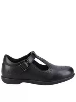 Hush Puppies Britney Snr School Shoe - Black, Size 3 Older