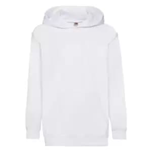 Fruit Of The Loom Childrens Unisex Hooded Sweatshirt / Hoodie (5-6) (White)