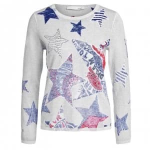 Oui Star Jumper - LtGreyBlue 0925