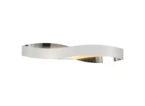 Wall Lamp, 1 x 6W LED, 3000K, 420lm, Sand White, Polished Chrome