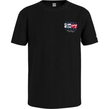 Tommy Jeans Vintage Flag T Shirt - Black BDS