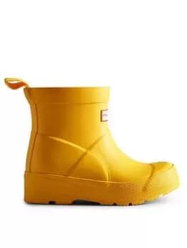 Hunter Kids Play Wellington Boot, Yellow, Size 10 Younger