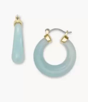 Fossil Women Pink Acetate Hoop Earrings