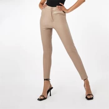 Firetrap PU Trousers - Beige