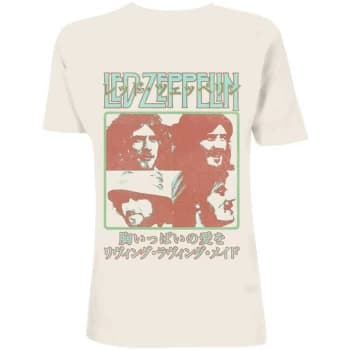 Led Zeppelin - Japanese Poster Unisex Large T-Shirt - White
