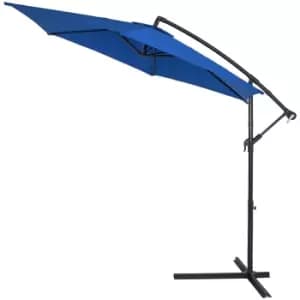 Cantilever Parasol Blue 3.3m Crank & Tilt