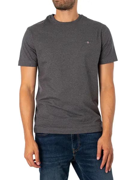 Gant Regular Shield T-Shirt Anthracite Melange M