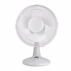 Zexum White 9" Oscillating Portable Desk Fan