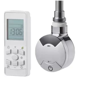 Heating Style Timed Remote Control Thermostatic 1000W Element + T Piece - Chrome