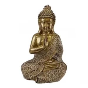 Meditating Gold Sitting Buddha Ornament