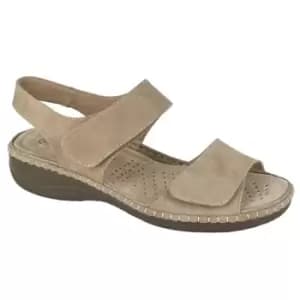 Boulevard Womens/Ladies Leather Lined Sandals (4 UK) (Dark Beige)