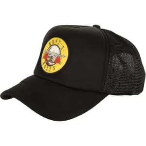 Guns N' Roses - White Circle Logo Mens Baseball Cap - Black