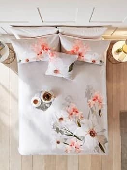 Ted Baker Chatsworth Bloom 100% Cotton Sateen 220 Thread Count Duvet Cover