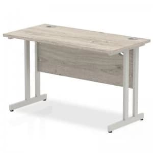 Impulse 1200mm x 600mm Rectangular Silver Cantilever Leg Desk - Grey O