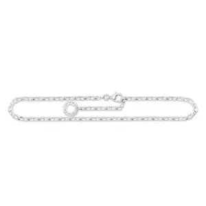 THOMAS SABO Silver Ankle Chain Charm Carrier Anklet