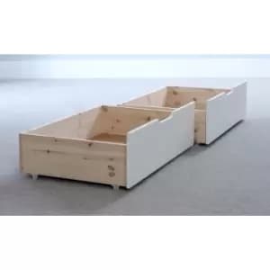 2 Chester White Underbed Storage Drawers