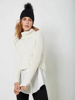 Mint Velvet Mint Velvet Cream Chunky Layered Jumper