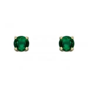 9ct May Created Emerald 4mm Stud Earrings GE2330