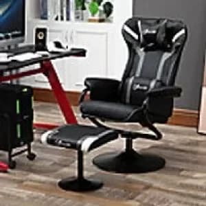 Vinsetto Recliner PVC, Sponge, Steel Mixed-Grey 2 Pieces