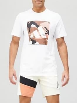 adidas Camo Badge T-Shirt - White Size M Men