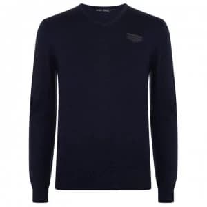Antony Morato V Neck Knit Jumper - NIGHT Blue 7066