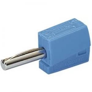 Jack plug Plug straight Pin diameter 4mm Blue WAGO