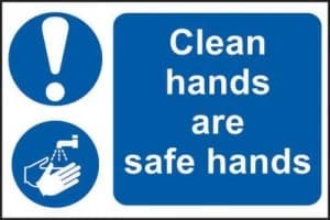 Clean Hands Are Safe Hands - PVC