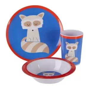 Maison By Premier Mimo 3 Piece Ralph Raccoon Kids Dinner Set - Multi-Coloured