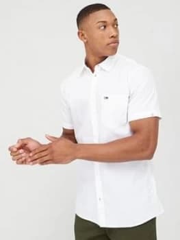 Tommy Jeans Short Sleeve Poplin Shirt - White