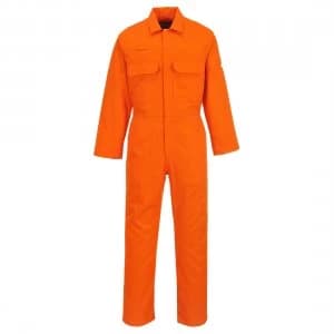 Biz Weld Mens Flame Resistant Overall Orange Extra Large 32"