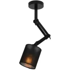 Lucide TAMPA - Flush Ceiling Light - Ø12cm - 1xE27 - Black