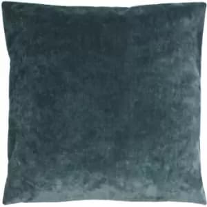 Camden Micro-Corduroy Velvet Cushion Cover, Denim, 50 x 50 Cm - Furn