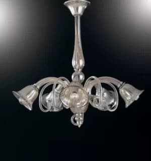 POSEIDON 5 Light Multi Arm Pendant Ceiling Light Champagne 72x65cm