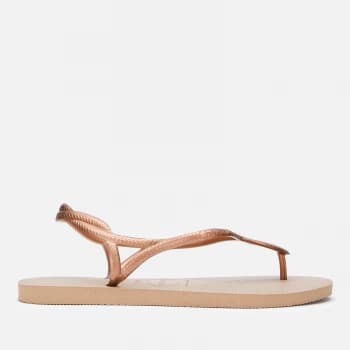 Havaianas Womens Luna Toe Post Sandals - Rose Gold - UK 5