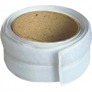 Faithfull Hook and Loop Self Adhesive Tape White 20mm 1m