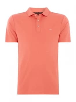 Mens Michael Kors Slim fit sleek polo shirt Coral