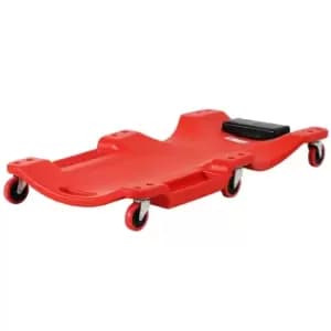 Durhand Mechanic Vehicle Creeper with Wheels under Car Repair Portable Headrest Tray - Red