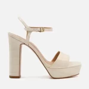 Dune Matche Leather Platform Sandals - UK 4