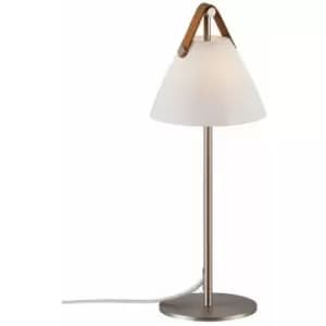 Nordlux Strap 16cm Table Lamp with Round Tapered Shade Nickel, G9