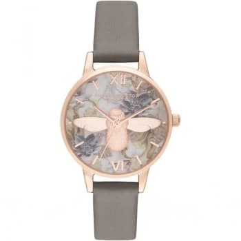 Midi 3D Bee Vegan London Grey & Rose Gold Watch