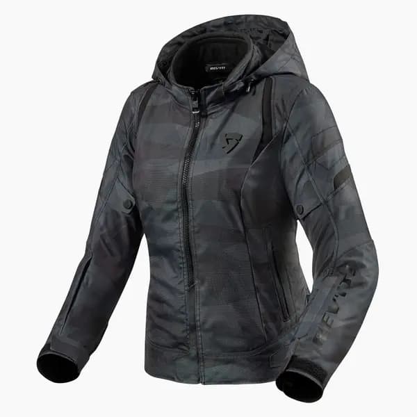REV'IT! Flare 2 Jacket Lady Camo Black Gray Size 34