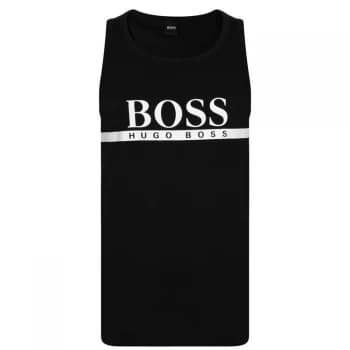 Hugo Boss Stripe Logo Beach Vest Black Size S Men
