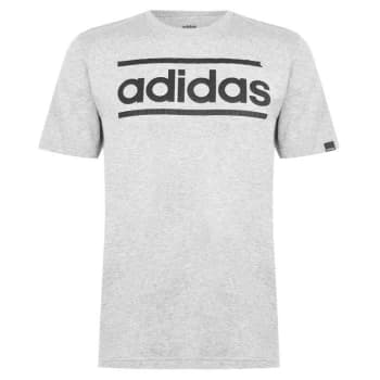 adidas Mens Graphics Logo Linear T-Shirt - Grey