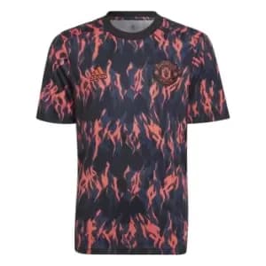 adidas Manchester United Pre Match Shirt 2021 2022 Junior - Black