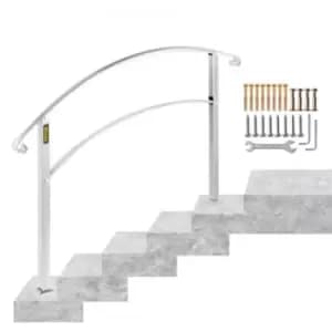 VEVOR 5FT Adjustable Wrought Iron Handrail Fits 5 Steps Outdoor Steps/Stairs