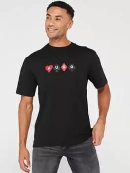HUGO Doober Relaxed Fit T-Shirt, Black Size M Men