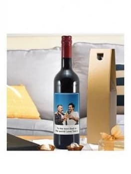 Personalised Message & Photo Red Wine